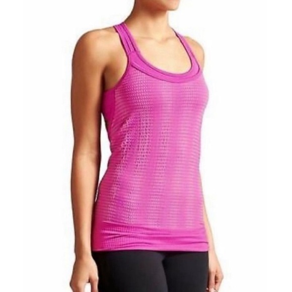 BNWT Athleta Mind Over Matter Pixel Tank XL Hot Pink Brand New W Tags Activewear - Picture 3 of 5